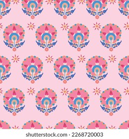 Beautiful suzani pattern - designed for pillows and for other home interior things. Traditional textile products in Uzbekistan. 	