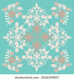 Beautiful suzani pattern - designed for pillows and for other home interior things. Traditional textile products in Uzbekistan