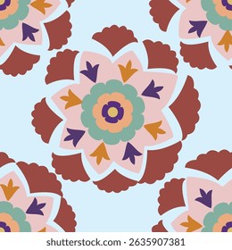 Beautiful suzani pattern - designed for pillows and for other home interior things. Traditional textile products in Uzbekistan