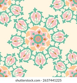 Beautiful suzani pattern - designed for pillows and for other home interior things. Traditional textile products in Uzbekistan
