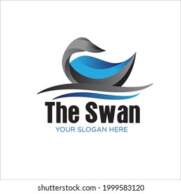 beautiful swan logo designs simple modern for business or spa logo