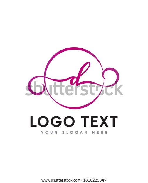 Beautiful Swash Script Letter Type D Stock Vector (Royalty Free ...