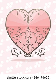Beautiful sweet pink heart, Valentine's day concept