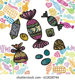 Beautiful sweets. Vector illustration.