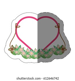 beautiful swing heart flower shadow