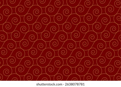 beautiful swirl floral red pattern background vector