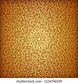 Beautiful swirl vector pattern in wooden colors.