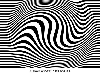 Hermosas líneas blancas y negras. Fondo vectorial monocromo moderno