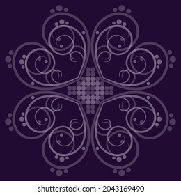 beautiful swirls vector illustration pattern blue background