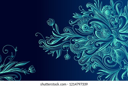 beautiful swirly pattern for design of cards, postcard, covers and more