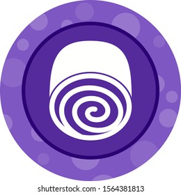 Beautiful Swiss roll Glyph Vector Icon