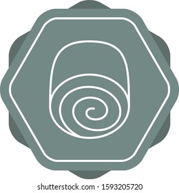 Beautiful Swiss roll Line Vector Icon