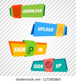 beautiful symbol and button items collection for web