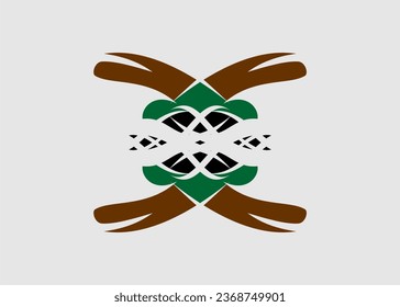 beautiful symmetrical abstract art motif for decoration	