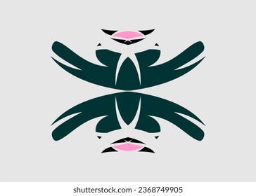 beautiful symmetrical abstract art motif for decoration	