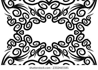 Beautiful symmetrical abstract batik line art pattern for background wallpaper textile or fashion 