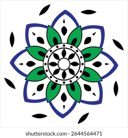 Beautiful symmetrical colorful mandala design with intricate patterns and detailed ornamental elements. Perfect for backgrounds, textiles, wallpapers, yoga, meditation, and spiritual designs.