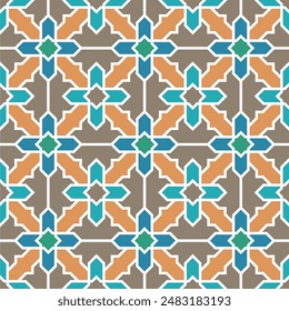 Beautiful Symmetrical Ornamental Pattern for Islamic Art