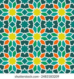 Beautiful Symmetrical Ornamental Pattern for Islamic Art