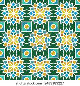 Beautiful Symmetrical Ornamental Pattern for Islamic Art