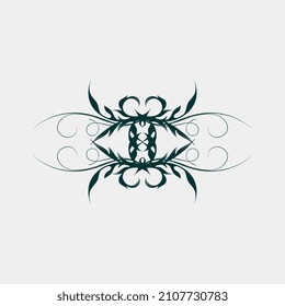 beautiful symmetrical plant vector illustrations for wedding decorations or others