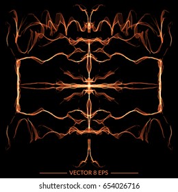 Beautiful symmetry vector figure. Hand drawn linear abstract pattern for banners, logo, postcards, wallpapers etc.