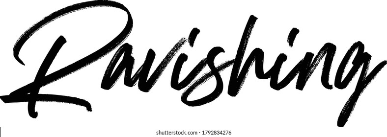 Hermoso texto de sinónimos. Sólo una sola palabra. Tee gráfico imprimible. Dibujo de diseño para impresión. Ilustración vectorial. Colorido. Estilo de caligrafía dibujado a mano. Negro y blanco