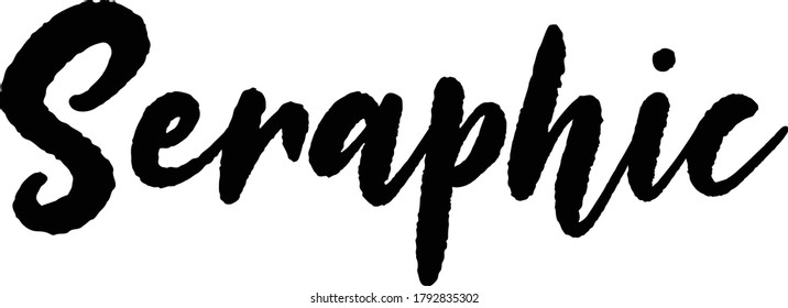 Beautiful Synonyms text. Only one single word. Printable graphic tee. Design doodle for print. Vector illustration. Colorful. Hand drawn calligraphy style. Black and white