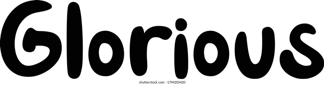 Hermoso texto de sinónimos. Sólo una sola palabra. Tee gráfico imprimible. Dibujo de diseño para impresión. Ilustración vectorial. Colorido. Estilo de caligrafía dibujado a mano. Negro y blanco