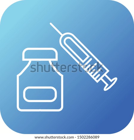 Beautiful Syringe Line Vector Icon