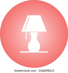 Beautiful Table Lamp Glyph Vector Icon