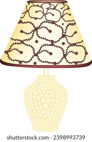 Beautiful  table lamp vector design on a white background