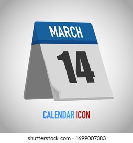 Schöner Tischkalender. Datum, Tag, Monat. Hintergrund für Vektorillustration zur Erinnerung, App, UI, Veranstaltung, Feiertag, Bürodokument, Symbol, Logo. Einzelnes flaches Objekt und Symbol. Jahreskollektion
