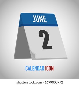 Bonito calendario estilo mesa. Fecha, día, mes. Fondo de ilustración vectorial para recordatorio, aplicación, UI, evento, vacaciones, documento de oficina, icono, logotipo. objeto plano aislado y símbolo. colección anual