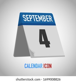 Beautiful table style calendar. Date, day, month. Vector illustration background for reminder, app, UI, event, holiday, office document, icon, logo. isolated flat object and symbol. year collection