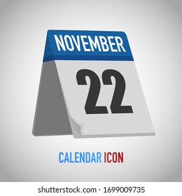Bonito calendario estilo mesa. Fecha, día, mes. Fondo de ilustración vectorial para recordatorio, aplicación, UI, evento, vacaciones, documento de oficina, icono, logotipo. objeto plano aislado y símbolo. colección anual