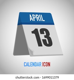 Bonito calendario estilo mesa. Fecha, día, mes. Fondo de ilustración vectorial para recordatorio, aplicación, UI, evento, vacaciones, documento de oficina, icono, logotipo. objeto plano aislado y símbolo. colección anual