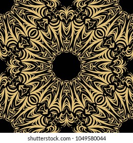 Beautiful tablecloth. Seamless lace pattern with geometric . floral element. Vector illustration. color