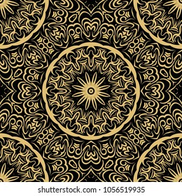 Beautiful tablecloth. Seamless lace pattern with geometric . floral element. Vector illustration. color