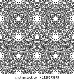 Beautiful tablecloth. Seamless lace pattern with geometric, floral element. Vector super illustration