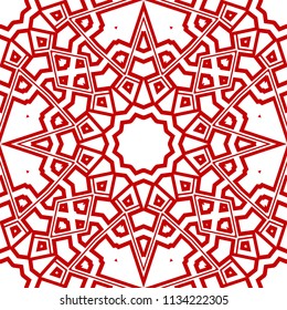 Beautiful tablecloth. Seamless lace pattern with geometric, floral element. Vector super illustration