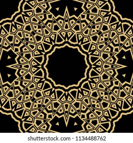 Beautiful tablecloth. Seamless lace pattern with geometric, floral element. Vector super illustration