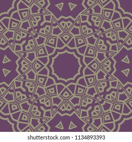 Beautiful tablecloth. Seamless lace pattern with geometric, floral element. Vector super illustration