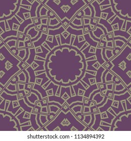 Beautiful tablecloth. Seamless lace pattern with geometric, floral element. Vector super illustration