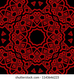 Beautiful tablecloth. Seamless lace pattern with geometric, floral element. Vector super illustration