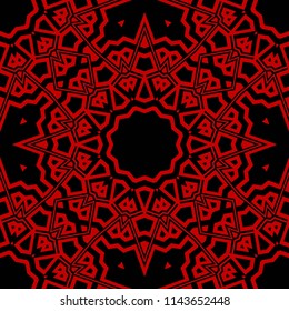 Beautiful tablecloth. Seamless lace pattern with geometric, floral element. Vector super illustration