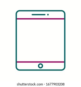 Beautiful Tablet Line Vector Icon