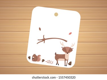 Beautiful tag design children's FOREST