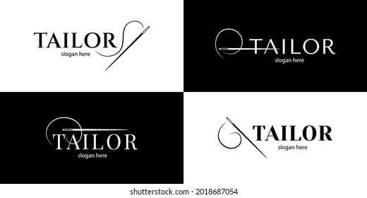 Beautiful tailor logo . Vector illustration.