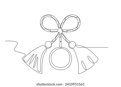 A beautiful talisman. Martisor one-line drawing